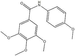 N-(4-メトキシフェニル)-3,4,5-トリメトキシベンズアミド 化学構造式