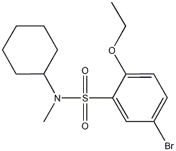 5-bromo-N-cyclohexyl-2-ethoxy-N-methylbenzenesulfonamide Structure