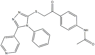 N-[4-(2-{[4-phenyl-5-(4-pyridinyl)-4H-1,2,4-triazol-3-yl]sulfanyl}acetyl)phenyl]acetamide 结构式