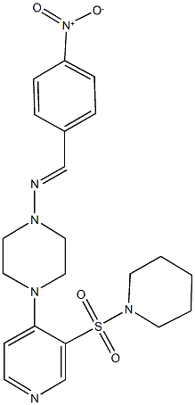 1-({4-nitrobenzylidene}amino)-4-[3-(1-piperidinylsulfonyl)-4-pyridinyl]piperazine,74375-93-2,结构式