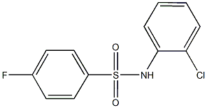 N-(2-chlorophenyl)-4-fluorobenzenesulfonamide,7454-61-7,结构式
