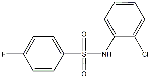 N-(2-chlorophenyl)-4-fluorobenzenesulfonamide 化学構造式