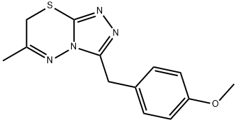 3-(4-methoxybenzyl)-6-methyl-7H-[1,2,4]triazolo[3,4-b][1,3,4]thiadiazine Struktur