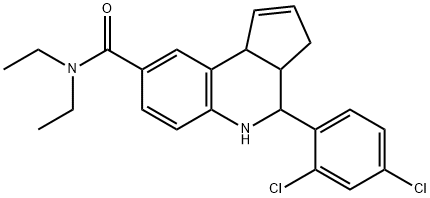 4-(2,4-dichlorophenyl)-N,N-diethyl-3a,4,5,9b-tetrahydro-3H-cyclopenta[c]quinoline-8-carboxamide Structure