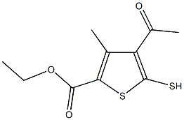 ethyl 4-acetyl-3-methyl-5-sulfanylthiophene-2-carboxylate Structure