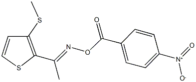 1-[3-(methylsulfanyl)-2-thienyl]ethanone O-{4-nitrobenzoyl}oxime,74598-25-7,结构式