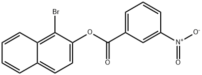 1-bromo-2-naphthyl 3-nitrobenzoate 化学構造式