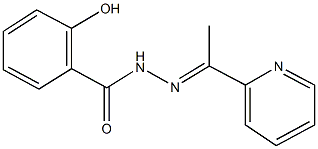 2-hydroxy-N'-[1-(2-pyridinyl)ethylidene]benzohydrazide 化学構造式