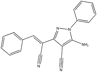 5-amino-3-(1-cyano-2-phenylvinyl)-1-phenyl-1H-pyrazole-4-carbonitrile,746604-49-9,结构式