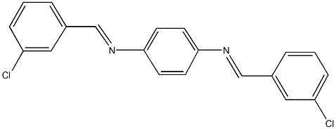 N-(3-chlorobenzylidene)-N-{4-[(3-chlorobenzylidene)amino]phenyl}amine 结构式