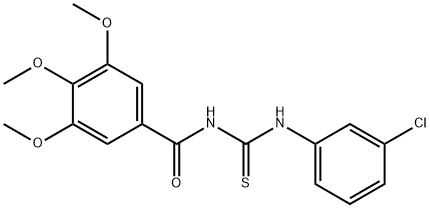 N-(3-chlorophenyl)-N'-(3,4,5-trimethoxybenzoyl)thiourea Struktur