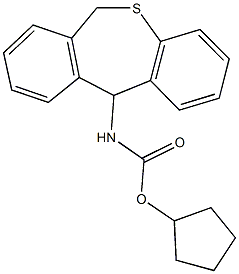 cyclopentyl 6,11-dihydrodibenzo[b,e]thiepin-11-ylcarbamate,74797-22-1,结构式