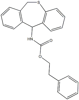 2-phenylethyl 6,11-dihydrodibenzo[b,e]thiepin-11-ylcarbamate,74797-23-2,结构式