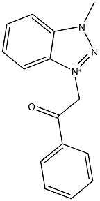 3-methyl-1-(2-oxo-2-phenylethyl)-3H-1,2,3-benzotriazol-1-ium Structure