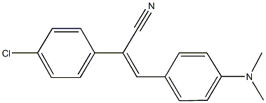 2-(4-chlorophenyl)-3-[4-(dimethylamino)phenyl]acrylonitrile 结构式