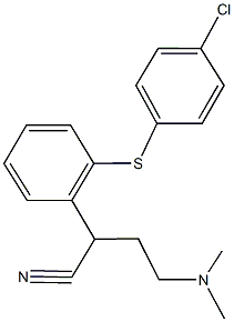 2-{2-[(4-chlorophenyl)sulfanyl]phenyl}-4-(dimethylamino)butanenitrile,74949-86-3,结构式