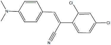 2-(2,4-dichlorophenyl)-3-[4-(dimethylamino)phenyl]acrylonitrile Struktur
