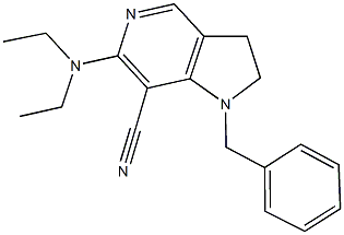 1-benzyl-6-(diethylamino)-2,3-dihydro-1H-pyrrolo[3,2-c]pyridine-7-carbonitrile Structure