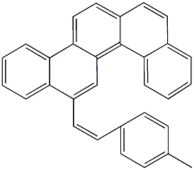 8-[2-(4-methylphenyl)vinyl]benzo[c]chrysene Structure
