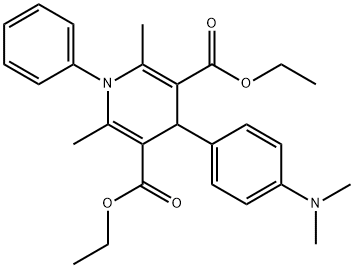 diethyl 4-[4-(dimethylamino)phenyl]-2,6-dimethyl-1-phenyl-1,4-dihydro-3,5-pyridinedicarboxylate,74979-72-9,结构式