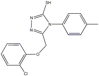 5-[(2-chlorophenoxy)methyl]-4-(4-methylphenyl)-4H-1,2,4-triazole-3-thiol Struktur