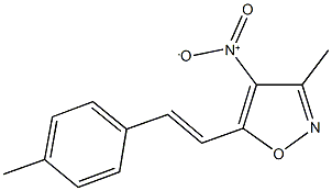 4-nitro-3-methyl-5-[2-(4-methylphenyl)vinyl]isoxazole 化学構造式