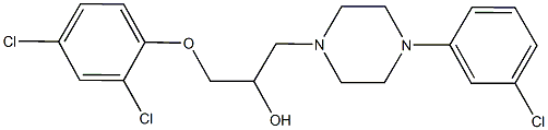 1-[4-(3-chlorophenyl)-1-piperazinyl]-3-(2,4-dichlorophenoxy)-2-propanol Structure