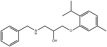 1-(benzylamino)-3-(2-isopropyl-5-methylphenoxy)-2-propanol Structure
