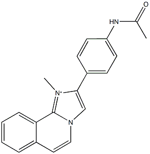 2-[4-(acetylamino)phenyl]-1-methylimidazo[2,1-a]isoquinolin-1-ium Struktur