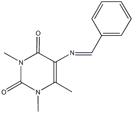 5-(benzylideneamino)-1,3,6-trimethyl-2,4(1H,3H)-pyrimidinedione Structure