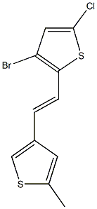 3-bromo-5-chloro-2-[2-(5-methylthien-3-yl)vinyl]thiophene Struktur