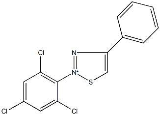 4-phenyl-2-(2,4,6-trichlorophenyl)-1,2,3-thiadiazol-2-ium 结构式