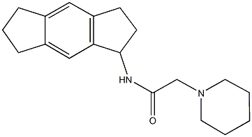 N-(1,2,3,5,6,7-hexahydro-s-indacen-1-yl)-2-(1-piperidinyl)acetamide 化学構造式