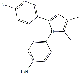 4-[2-(4-chlorophenyl)-4,5-dimethyl-1H-imidazol-1-yl]phenylamine Structure