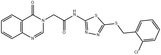 N-{5-[(2-chlorobenzyl)sulfanyl]-1,3,4-thiadiazol-2-yl}-2-(4-oxo-3(4H)-quinazolinyl)acetamide Structure