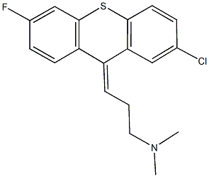 N-[3-(2-chloro-6-fluoro-9H-thioxanthen-9-ylidene)propyl]-N,N-dimethylamine Struktur