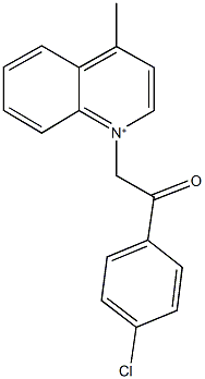 1-[2-(4-chlorophenyl)-2-oxoethyl]-4-methylquinolinium Structure