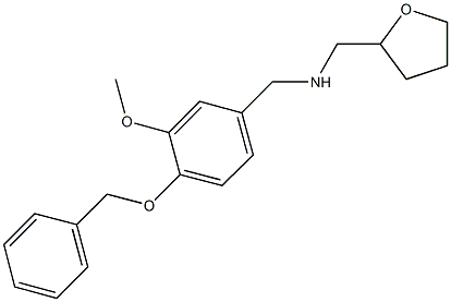 N-[4-(benzyloxy)-3-methoxybenzyl]-N-(tetrahydro-2-furanylmethyl)amine Struktur