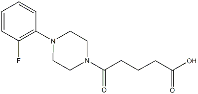 5-[4-(2-fluorophenyl)-1-piperazinyl]-5-oxopentanoic acid Struktur