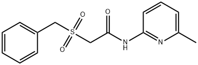 2-(benzylsulfonyl)-N-(6-methyl-2-pyridinyl)acetamide Structure