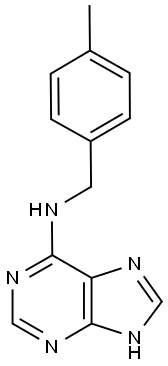 N-(4-methylbenzyl)-N-(9H-purin-6-yl)amine,75737-43-8,结构式