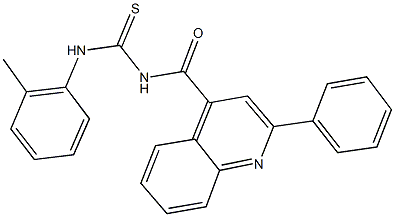 N-(2-methylphenyl)-N'-[(2-phenyl-4-quinolinyl)carbonyl]thiourea Structure