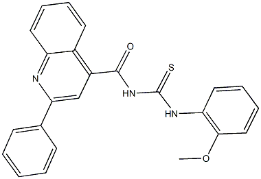 N-(2-methoxyphenyl)-N'-[(2-phenyl-4-quinolinyl)carbonyl]thiourea 结构式