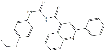 N-(4-ethoxyphenyl)-N'-[(2-phenyl-4-quinolinyl)carbonyl]thiourea Structure