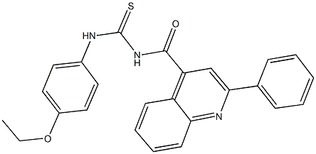 N-(4-ethoxyphenyl)-N'-[(2-phenyl-4-quinolinyl)carbonyl]thiourea,75792-11-9,结构式