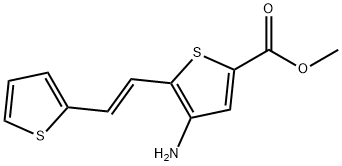 methyl 4-amino-5-[2-(2-thienyl)vinyl]-2-thiophenecarboxylate Structure