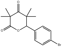6-(4-bromophenyl)-3,3,5,5-tetramethyldihydro-2H-pyran-2,4(3H)-dione 化学構造式