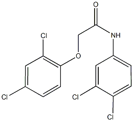 2-(2,4-dichlorophenoxy)-N-(3,4-dichlorophenyl)acetamide 化学構造式
