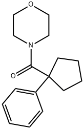 4-[(1-フェニルシクロペンチル)カルボニル]モルホリン 化学構造式