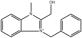 3-benzyl-2-(hydroxymethyl)-1-methyl-3H-benzimidazol-1-ium Structure